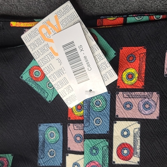 LuLaRoe Cassie skirt sz XS retro cassette tapes - Picture 3 of 4